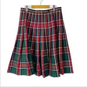 Pendleton Reversible Plaid Pleated Skirt Large